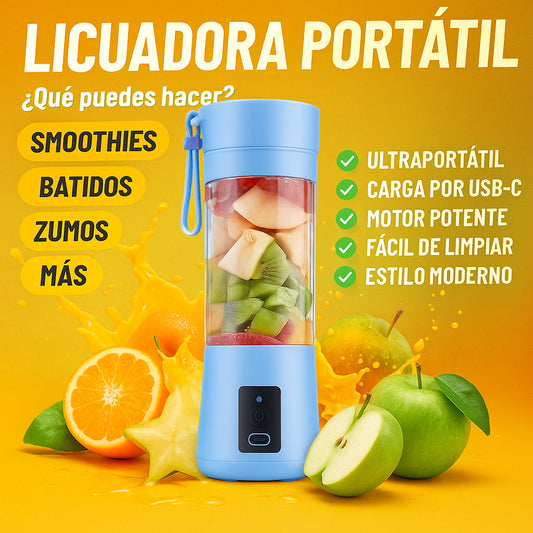 Licuadora Portátil Recargable con Carga